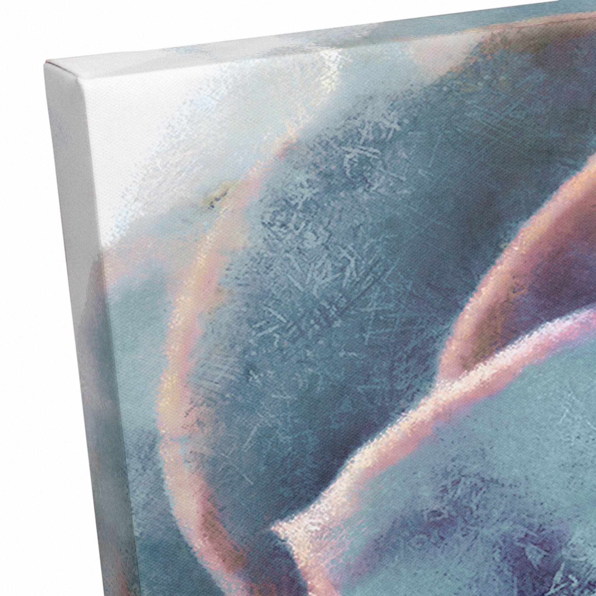 Purple And Teal Succulent 20" x 20" Canvas Wall Art